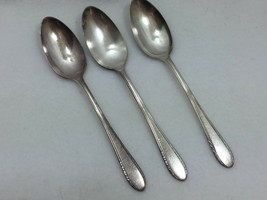 3 Vintage Holmes Edwards First Lady Silverplate Soup Spoons Silver Plate... - $29.65