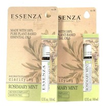 2 Essenza 0.3 Oz Aromatherapy Clarifying Rosemary Mint Essential Oil Roll On