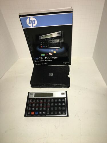 HP 12C Platinum 30th Anniversary Edition Financial Calculator with Case ...