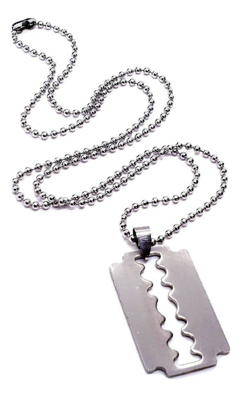 Razor Blade Peaky Blinders Pendant 22 Stainless Steel Dog Tag Necklace Premium