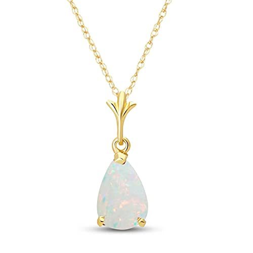 Galaxy Gold GG 14k 22 Solid Yellow Gold Drop Pendant Necklace with Pear Shape 0