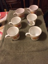 Corelle Corning SUMMER BLUSH Pansies Coffee tea Cups mugs Set of 6 - $25.00