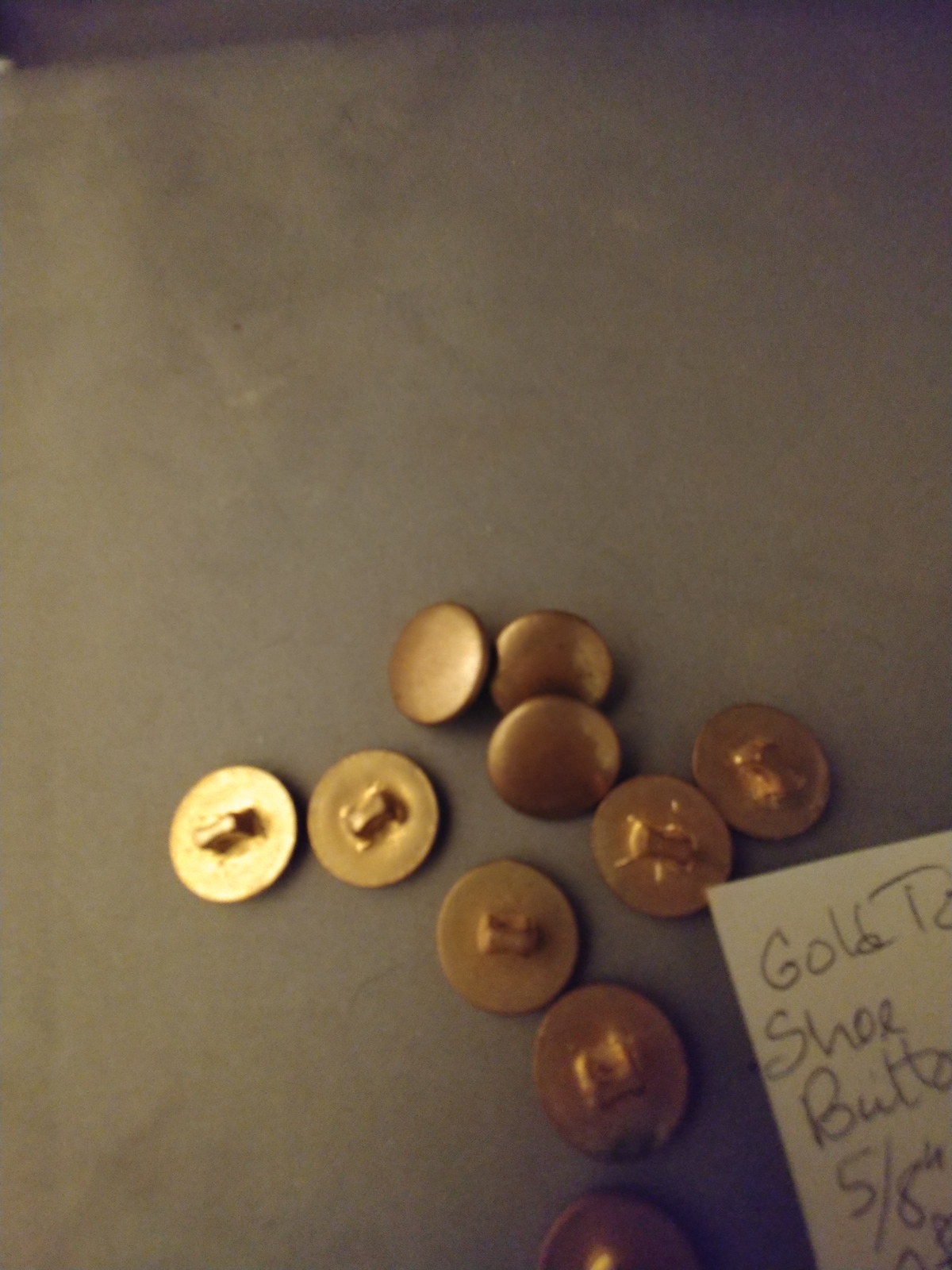 10 Shoe Buttons Gold Shank Sewing Buttons Closures & Connectors