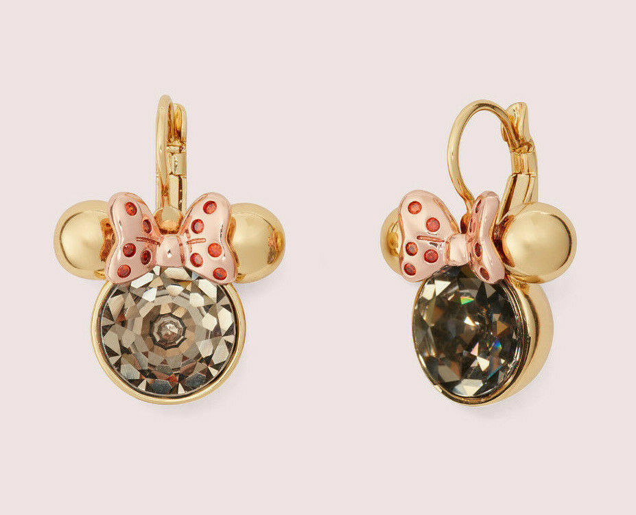 Kate Spade x Disney for minnie mouse stone leverbacks Earrings NWT