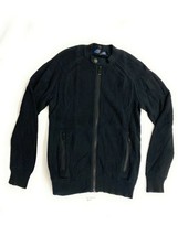 Black Label Polo Ralph Lauren Bomber Knitted Sweater Black Full Zip Size... - $79.19