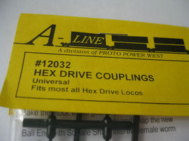 A-Line #12032 Hex Drive Couplings Universal Dogbone Fits Athearn Cut to length image 3