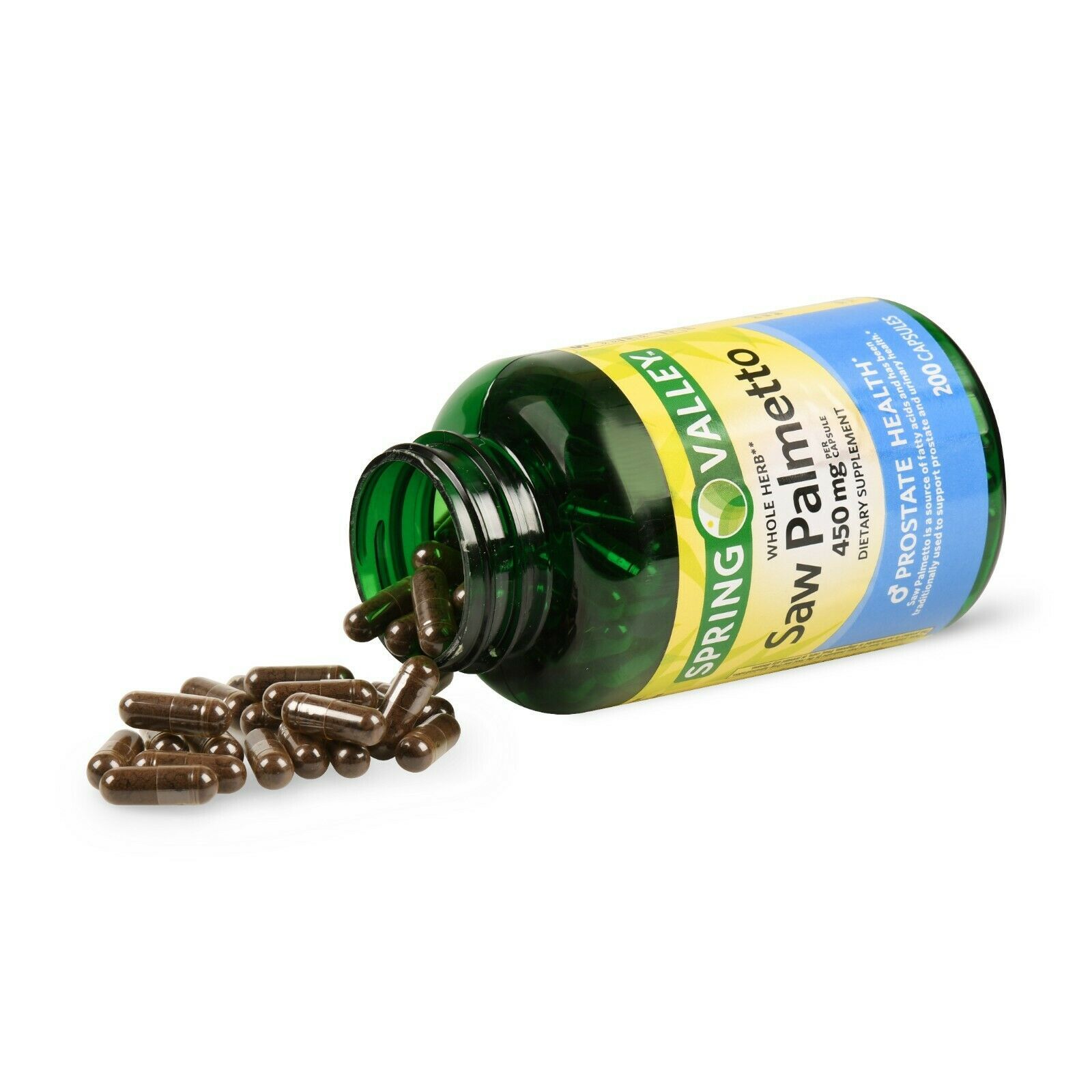 Spring Valley Whole Herb Saw Palmetto Capsules, 450 mg, 200 Ct