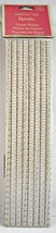 Spode Christmas Tree Design Paper Straws - 8 Tan & White 7-3/4" Paper Straws - $5.46