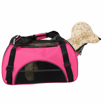 Hollow-out Portable Breathable Waterproof Pet Handbag Rose Red - $26.00