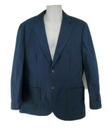 The Territory Ahead Blazer Jacket Men&#39;s Size 44 Are Navy Blue Cotton - $59.35
