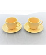 Homer Laughlin– Contemporary Fiesta - 2 Cups and 2 Saucers– Yellow Color... - $14.50