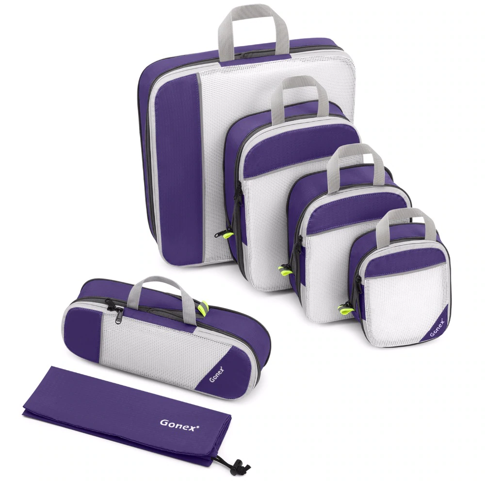 Gonex Travel Storage Bag 19inch Suitcase Luggage Organizer Set Hanging - Purple