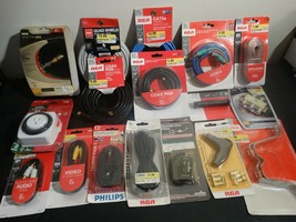 Lot of 17 Audio Video Coax Speaker Cables USB VGA CAT5 Timer  Accessories - $75.00