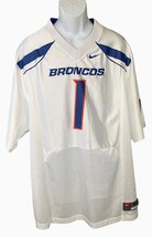 Nike Team Boise State Broncos #1 Football Jersey White Blue XL - $11.76