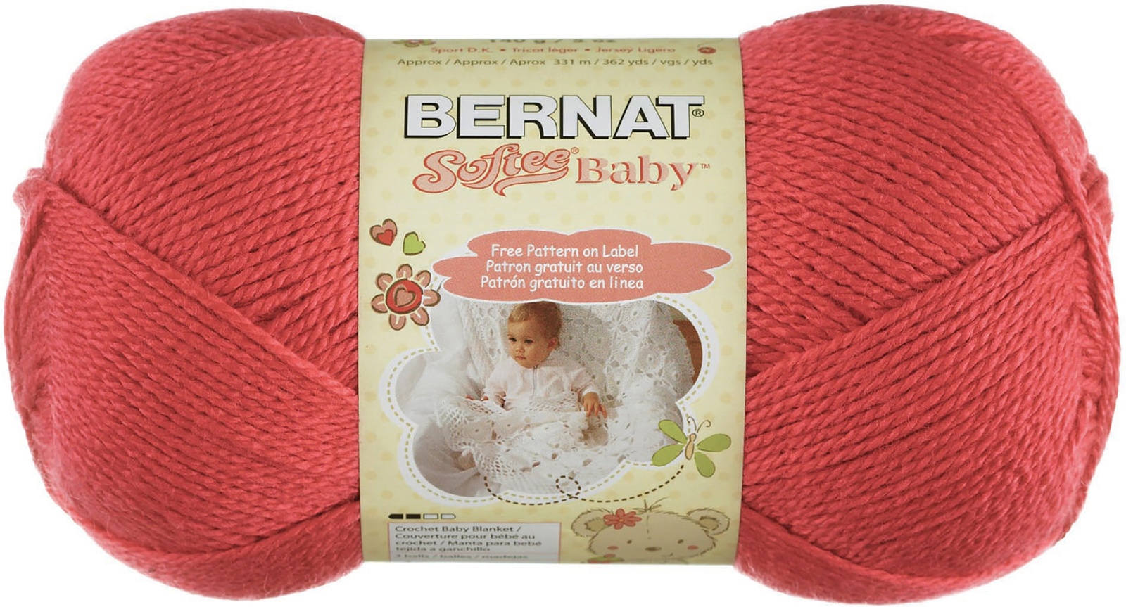 Bernat Softee Baby Yarn SolidsSoft Red Yarn
