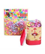 2 Box (200 PCS) Heart Hair Bands Elastics Ponytail Holders With Girl Red... - $24.45
