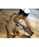 leopard print glasses chain resin/acrylic - $11.95
