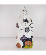 Halloween Ghost Black Cat Pumpkin Resin Figurine - $28.04