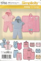 Infants Pants Diaper Cover Hoody Changing Pad &amp; Body Suit Simplicity 376... - $4.94