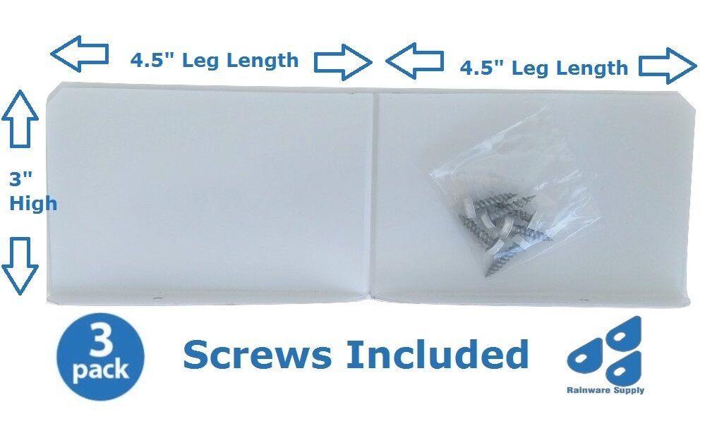 Gutter Valley Splash Guard Stop Rain Gusher Flow WITH SCREWS