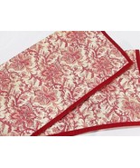 Pottery Barn Batika Floral Red Linen Blend 2-PC 20-inch Square Pillow Co... - $55.00