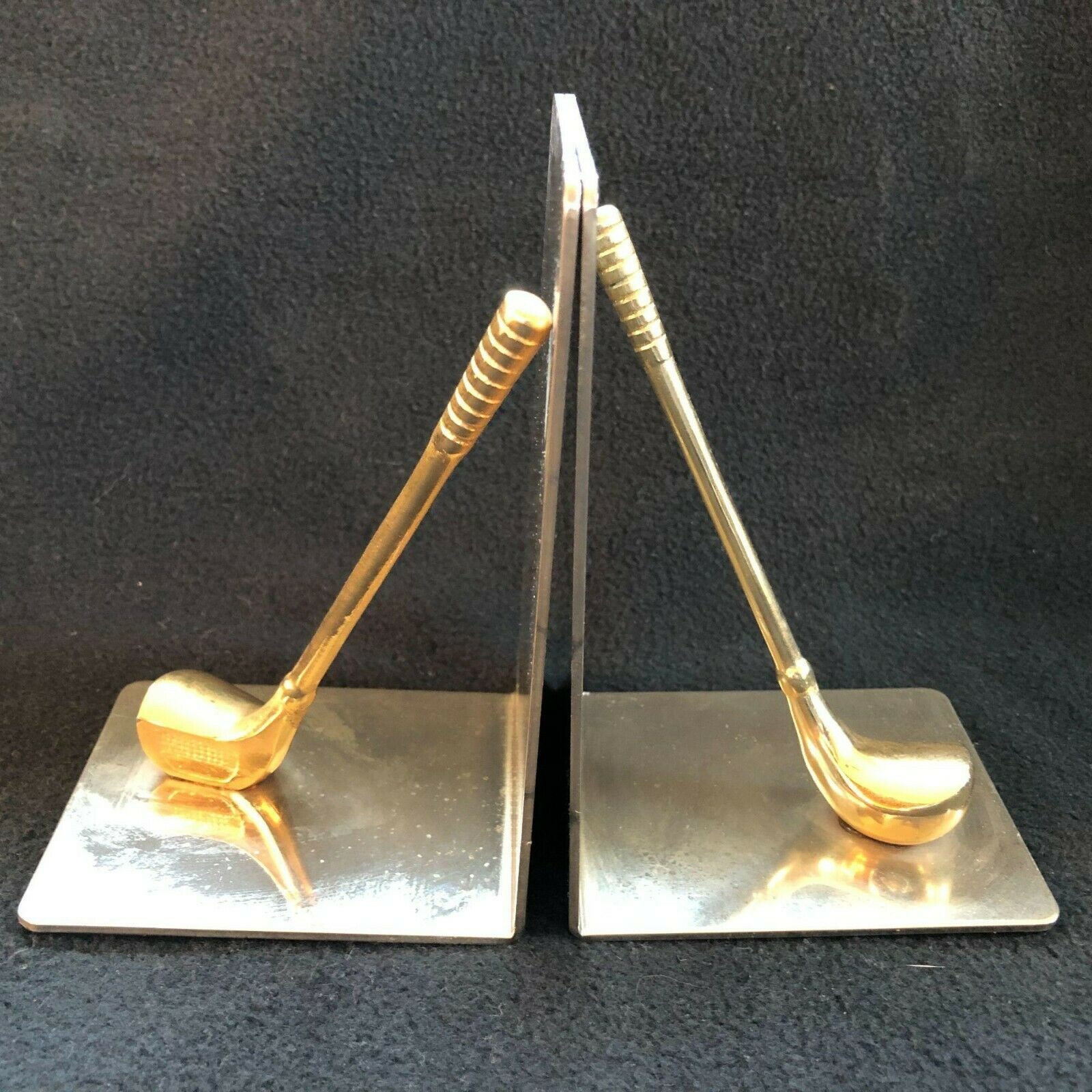 EBS Brass Golf Club Bookends SET of 2 5″ and similar items