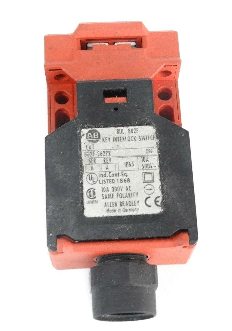 ALLEN BRADLEY 802FS62P2 KEY INTERLOCK SWITCH SER A, REV A, 10A, 500V