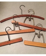 Set of 5 Vintage 50s wooden skirt and clothes hangers - $28.00