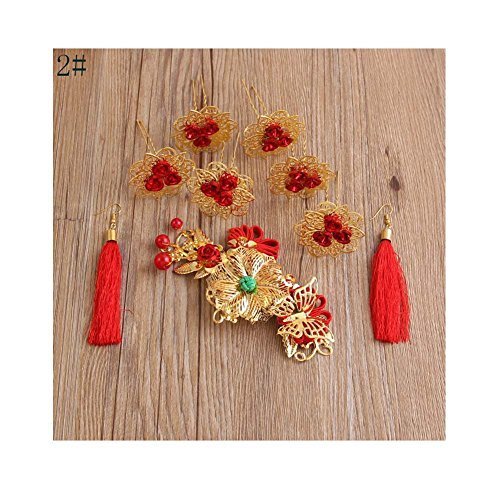Exquisite Bridal Wedding Hair Style Accessories Earrings Sets Hair Clips Hair Pi