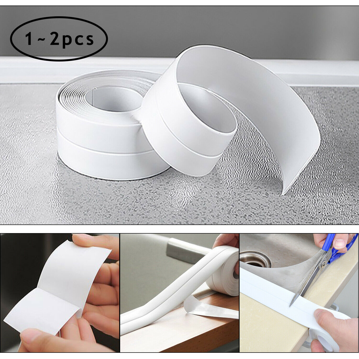 3.2M SelfAdhesive Sealing Tape Waterproof Mold Proof Kitchen Bathroom