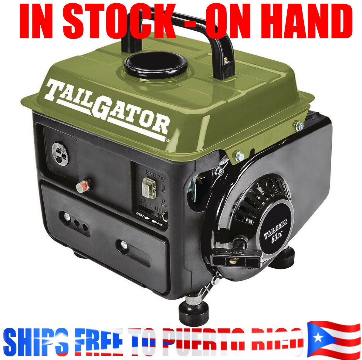 TAILGATOR 900 Watt Max Starting 2 Cycle Gas Powered Generator - SHIPS ...