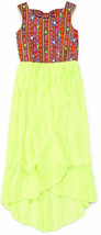 Speechless High-Low Dress, S3533D01JE4K, Fuschia/Lime, Size 7, MSRP $58 - $24.24