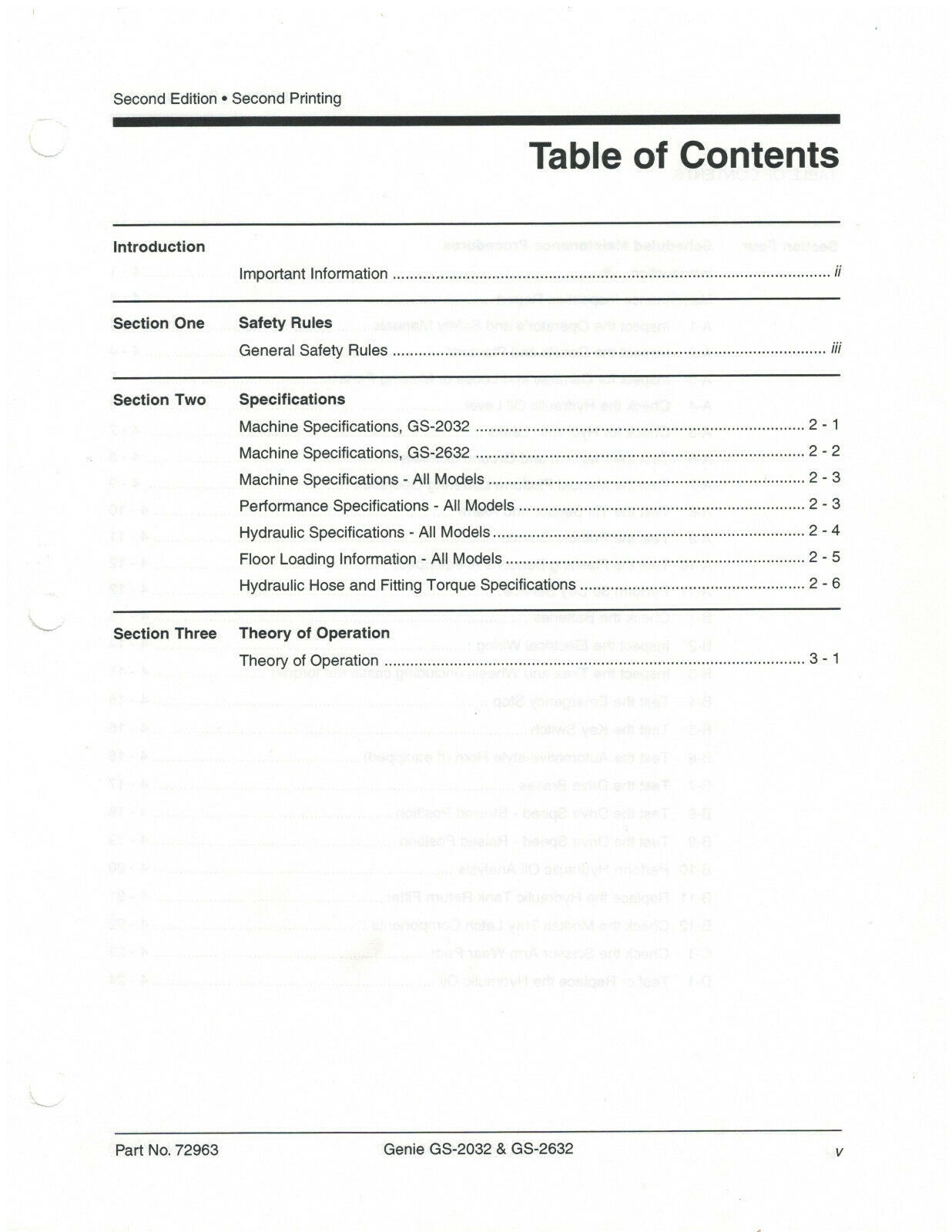 Genie Model GS-2032 & GS-2632 Service Manual (72963) {D1577