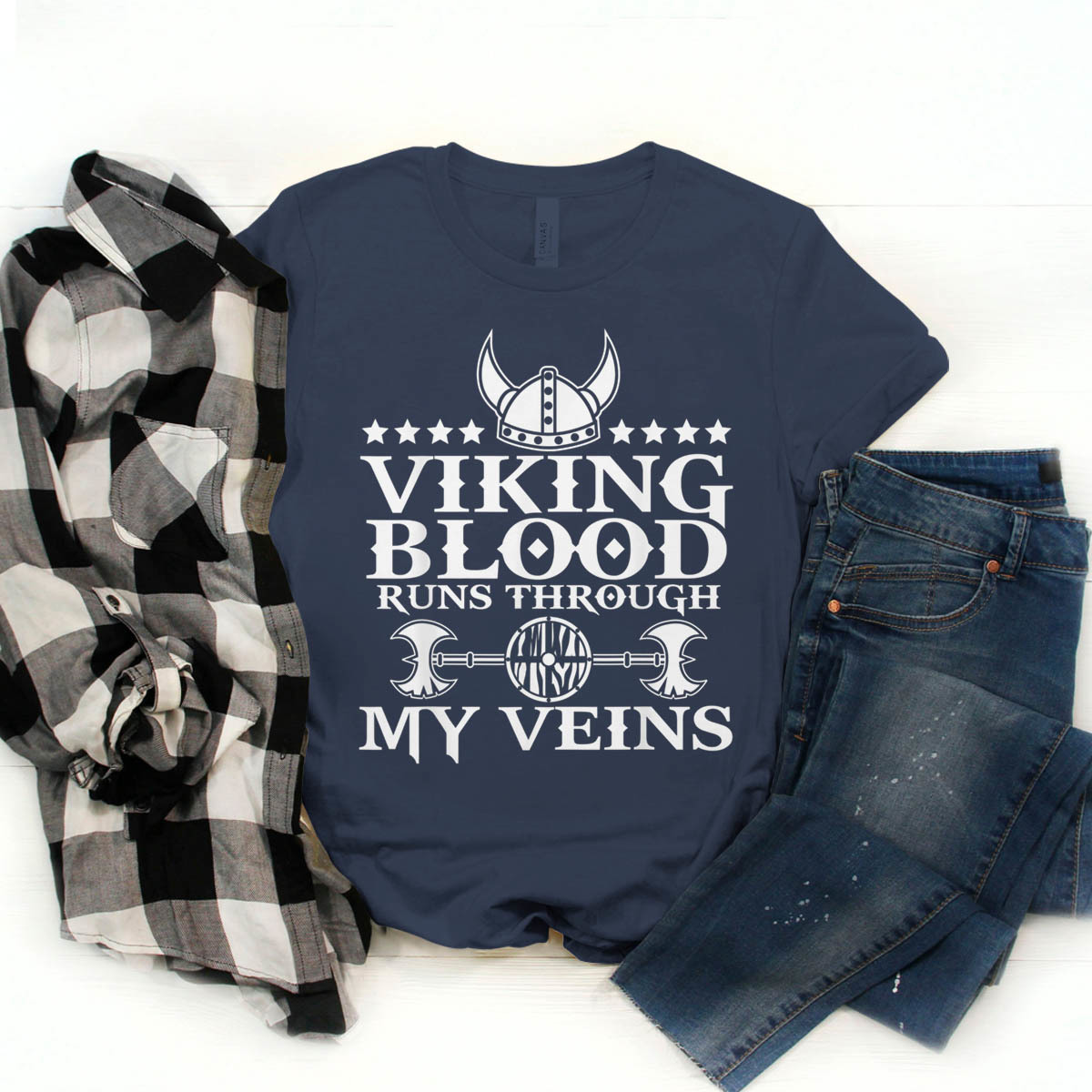 Viking Blood Ancient Vikings Print T-Shirt Birthday Funny Ideas Gift ...