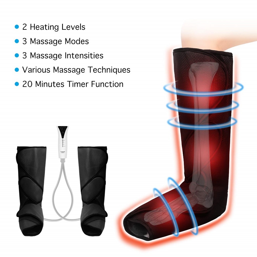 QUINEAR Leg Massager with Heat Air Compression Massage for Foot & Calf ...