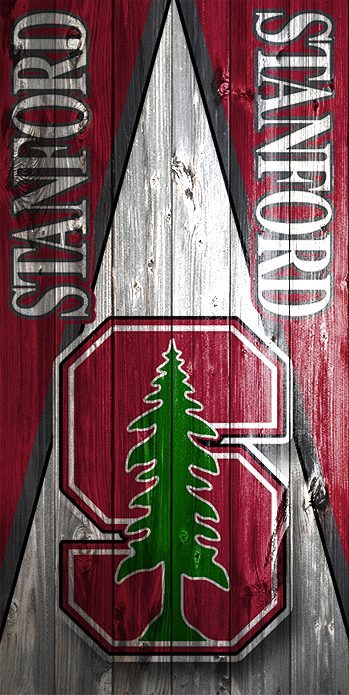 CUSTOM VINYL Cornhole Board DECAL/ Stanford Cardinals Triangle Wood