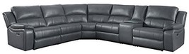 Homelegance Falun 120&quot; Power Reclining Sectional Sofa With Usb Port, Gra... - $3,620.19