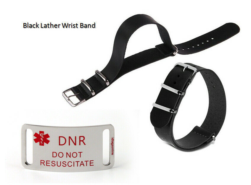 DO NOT RESUSCITATE DNR Medical Id Alert Bracelet. Free Emergency Card