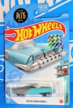 Hot Wheels 2021 Factory Set Tooned Series #14 Mattel Dream Mobile Aqua w... - $2.54