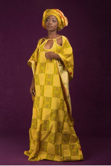 Man No Run Kente African Prints Bubu Dress (Essingan)