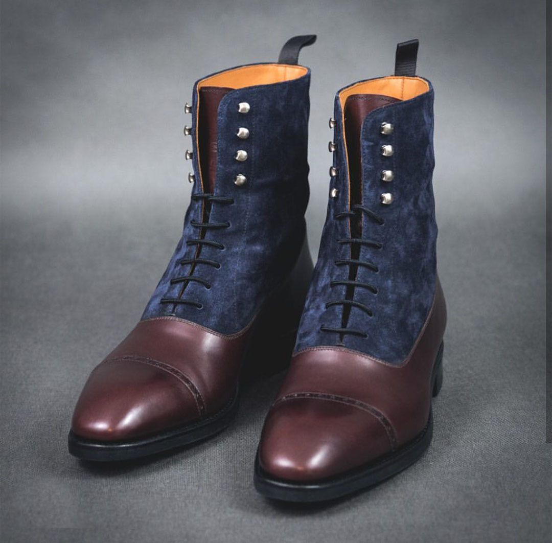 lace up boots burgundy