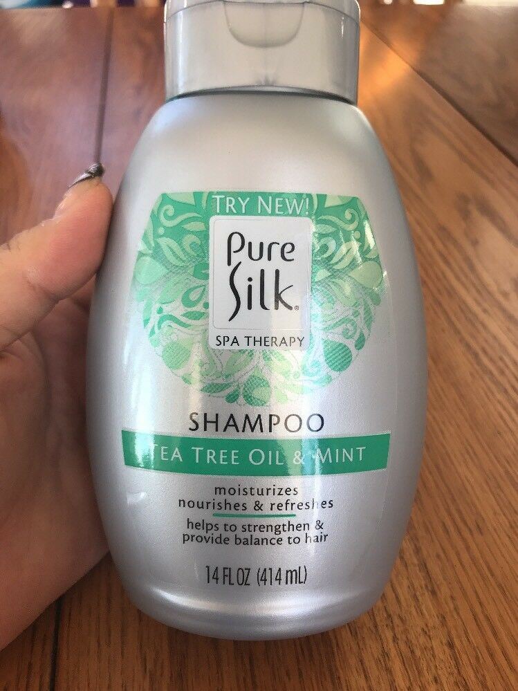 Pure Silk Spa Therapy Tea Tree Oil & Mint Shampoo 14 FL OZ Ships N 24h