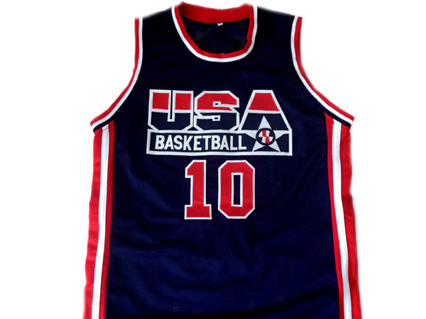 Reggie Miller #10 Team USA Men Basketball Jersey Navy Blue Any Size ...