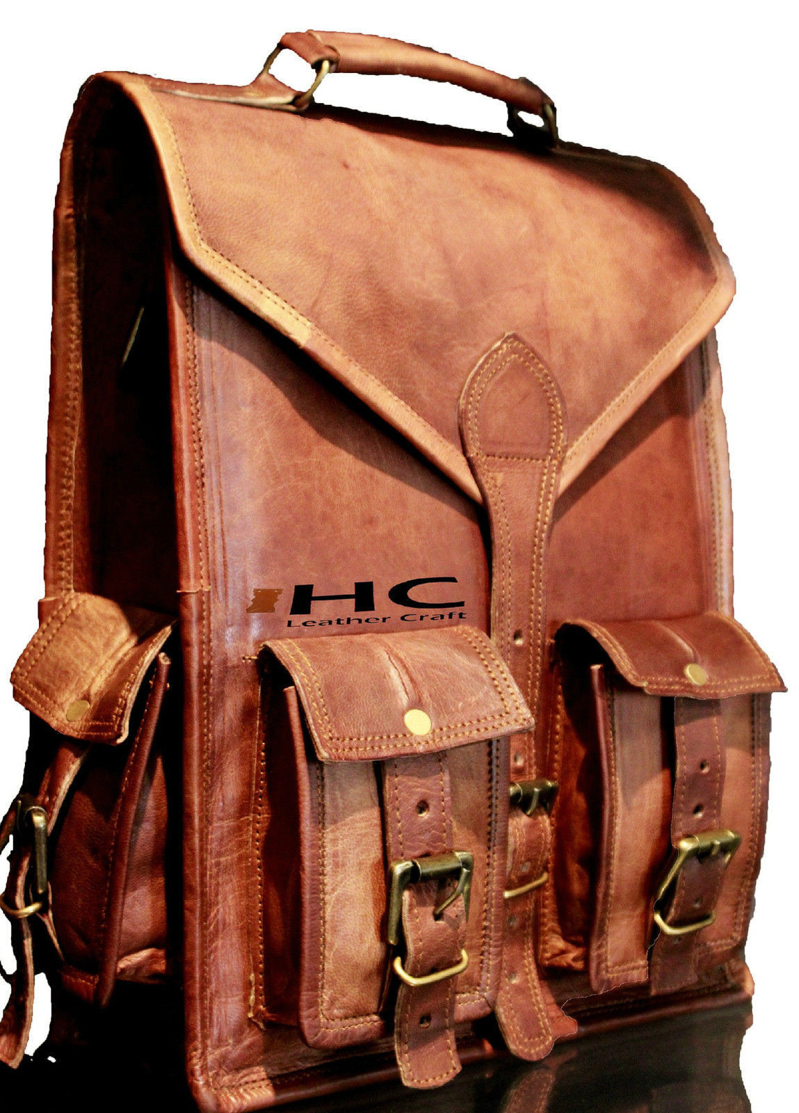 leather laptop sling bag