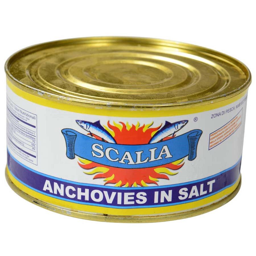 Anchovies in Salt 12 cans 1.8 lbs ea Food & Beverages