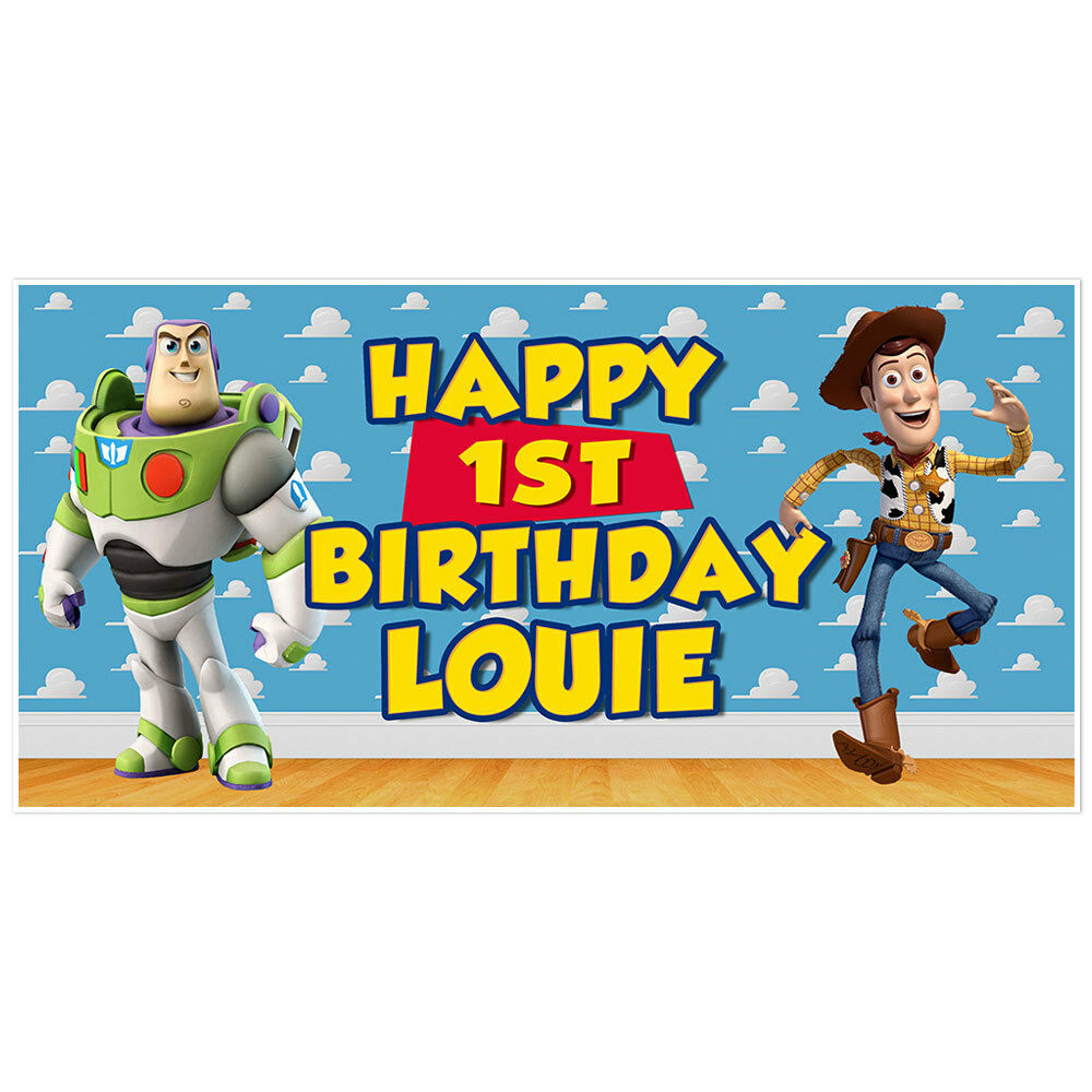 Toy Story Woody and Buzz Birthday Banner - Party Decorations