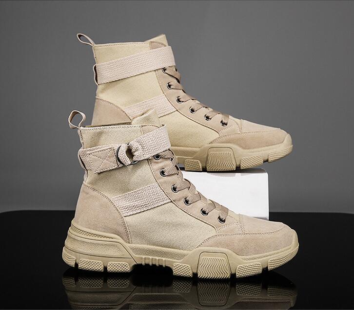 New Men Boots Shoes New Designer Spring Autumn Street Fashion Canvas High Tops C