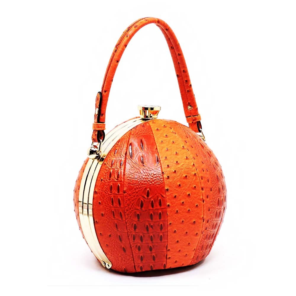 orange satchel purse