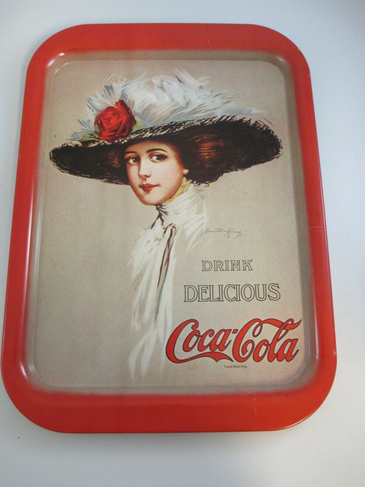 Primary image for Coca-Cola 1971 Hamilton Girl Reproduction Flat Tray