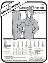Men's Rainer Wind & Rain Suit Coat Jacked Pants #134 Sewing Pattern gp134 - $10.00